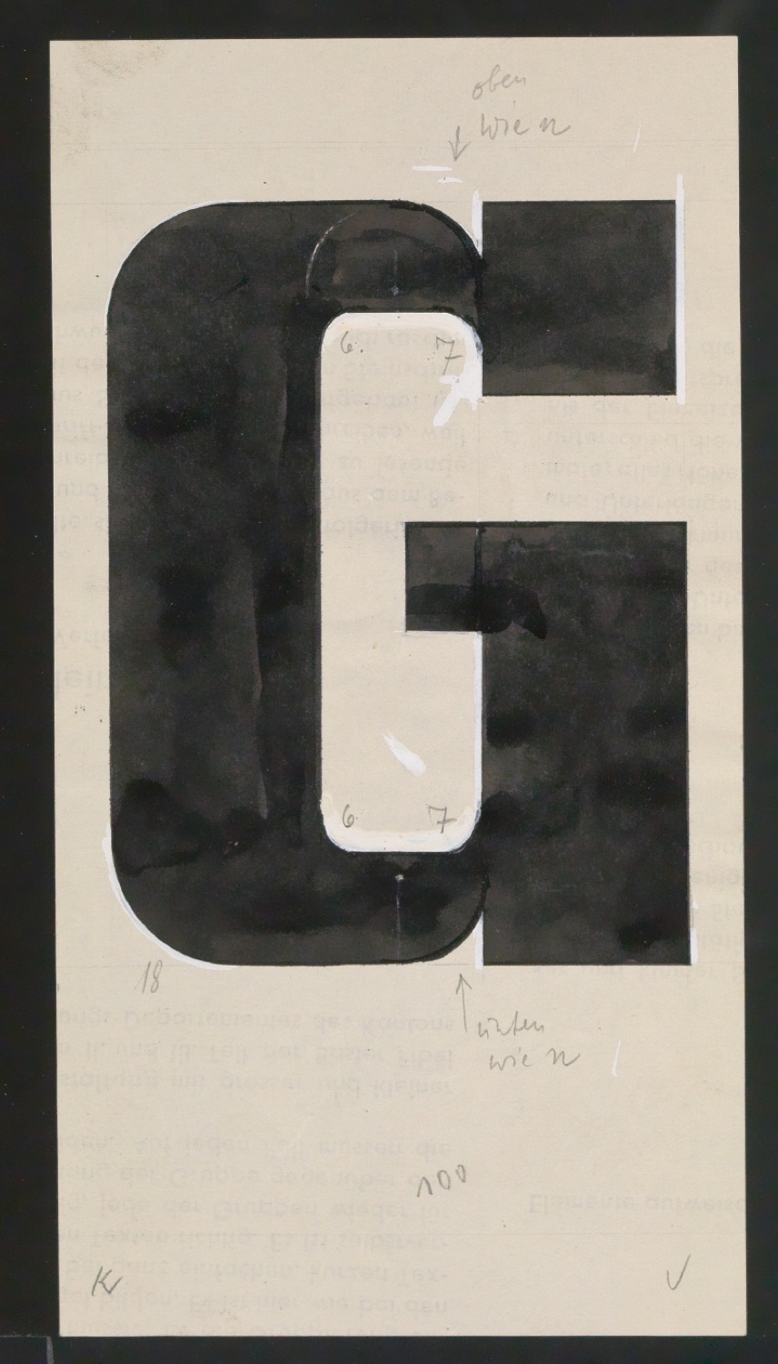 Entwurfszeichnungen Uhertype Fette Ramses — Blatt 59