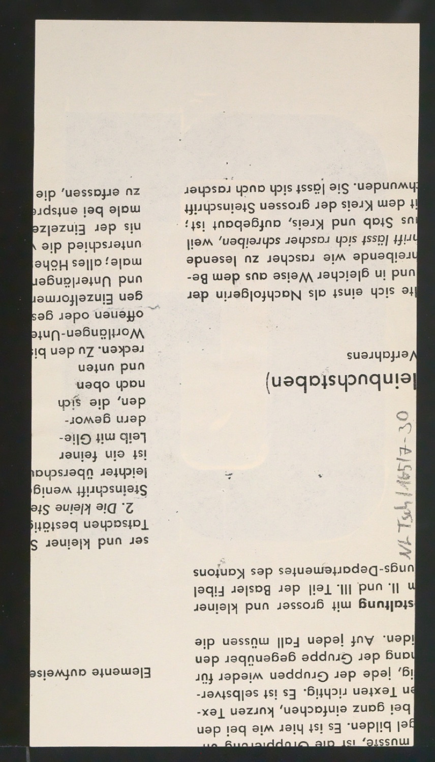 Entwurfszeichnungen Uhertype Fette Ramses — Blatt 60