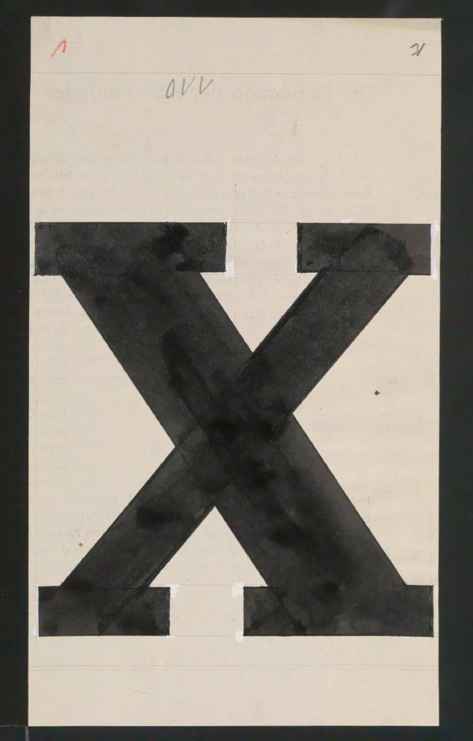 Entwurfszeichnungen Uhertype Fette Ramses — Blatt 61