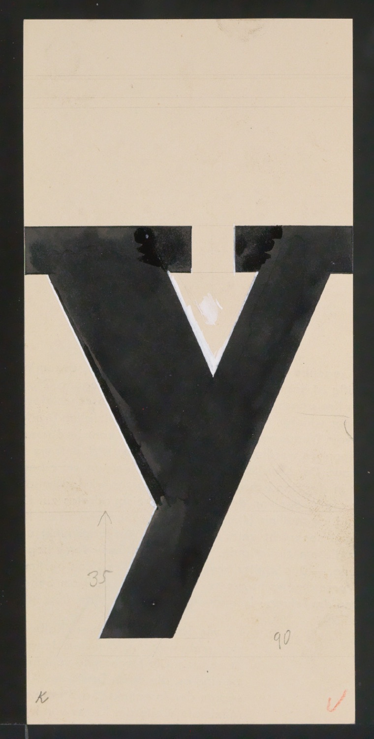 Entwurfszeichnungen Uhertype Fette Ramses — Blatt 63
