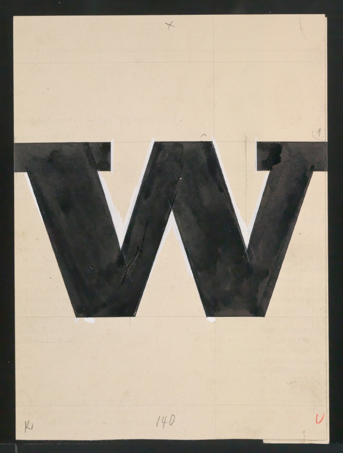 Entwurfszeichnungen Uhertype Fette Ramses — Blatt 65