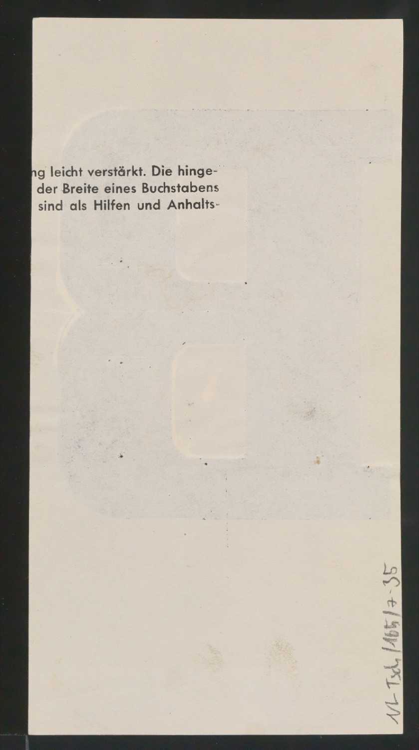 Entwurfszeichnungen Uhertype Fette Ramses — Blatt 70