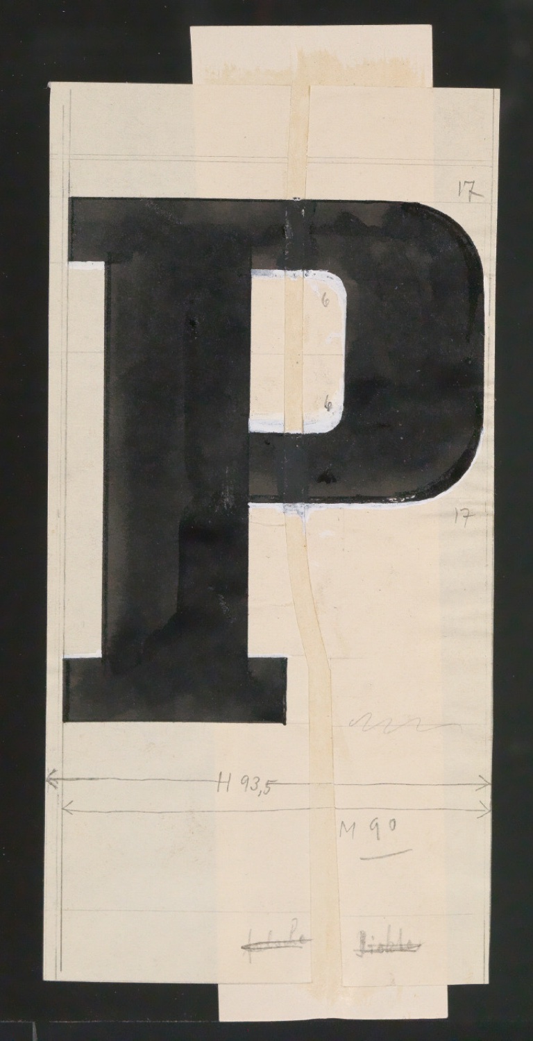 Entwurfszeichnungen Uhertype Fette Ramses — Blatt 71