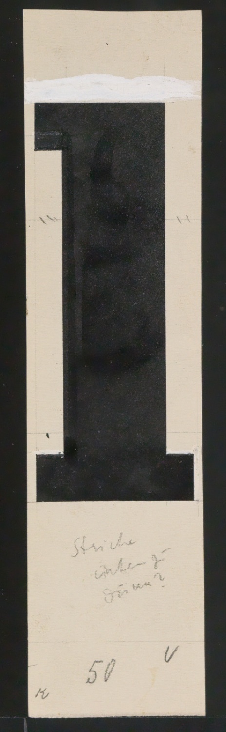 Entwurfszeichnungen Uhertype Fette Ramses — Blatt 83