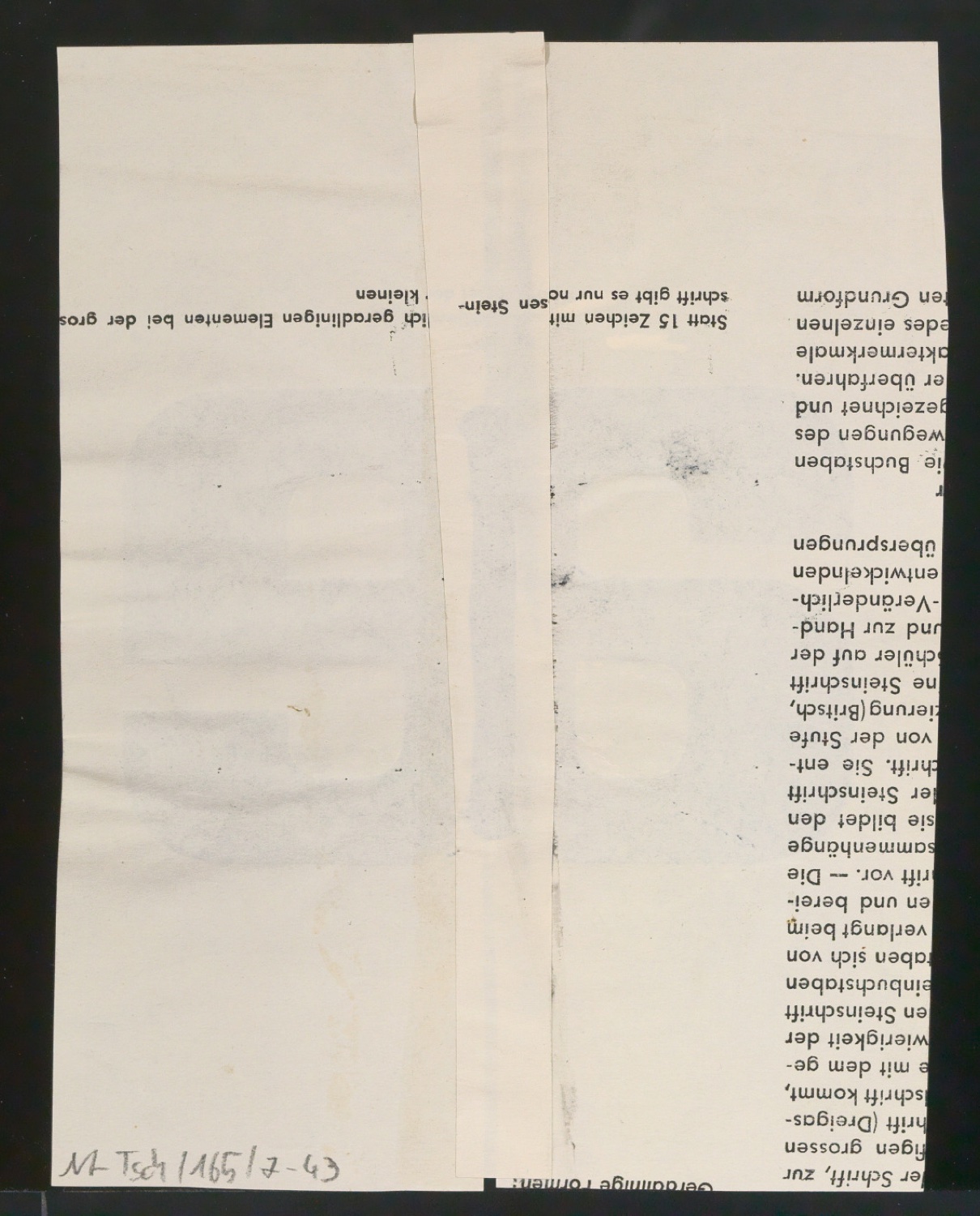 Entwurfszeichnungen Uhertype Fette Ramses — Blatt 86