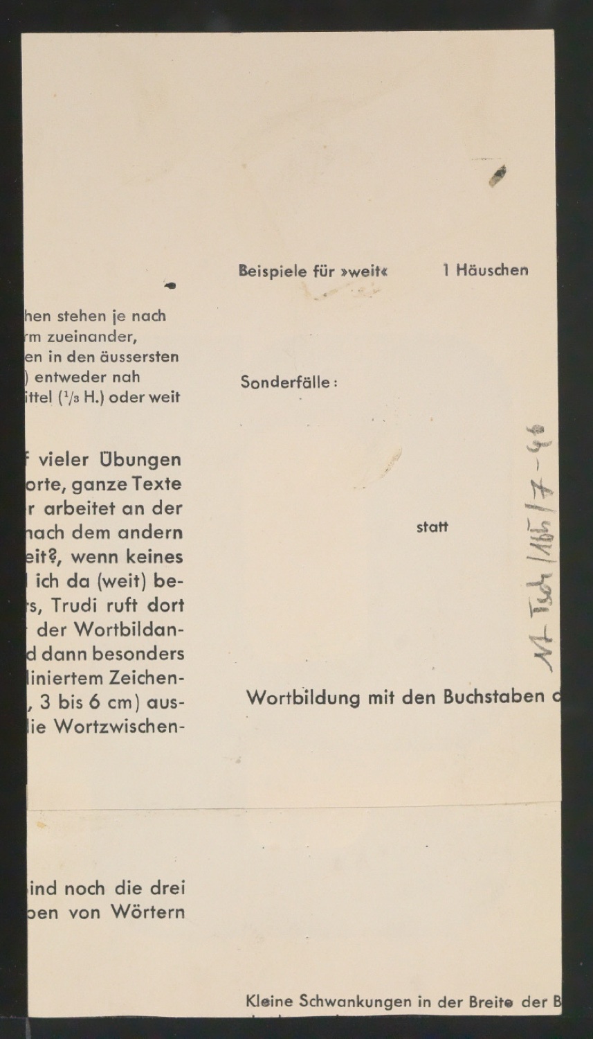 Entwurfszeichnungen Uhertype Fette Ramses — Blatt 94