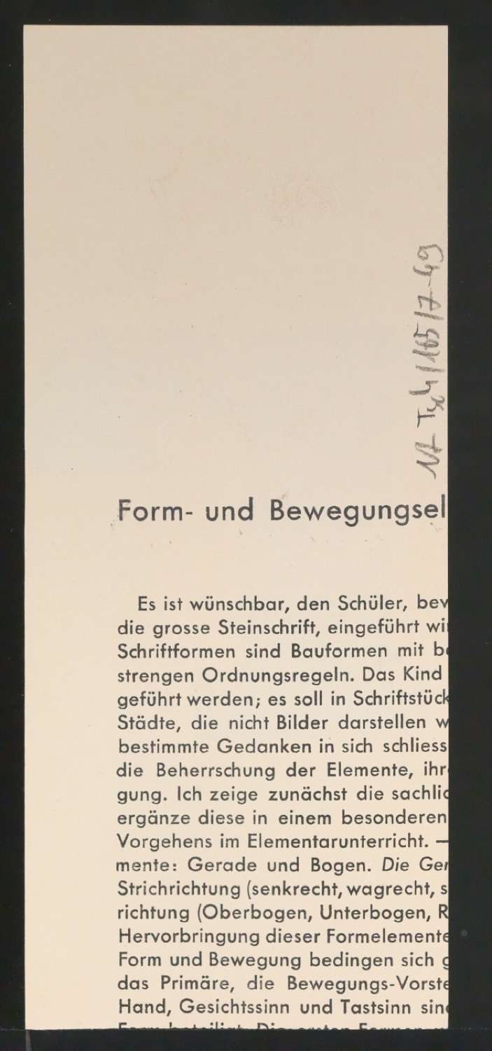 Entwurfszeichnungen Uhertype Fette Ramses — Blatt 100