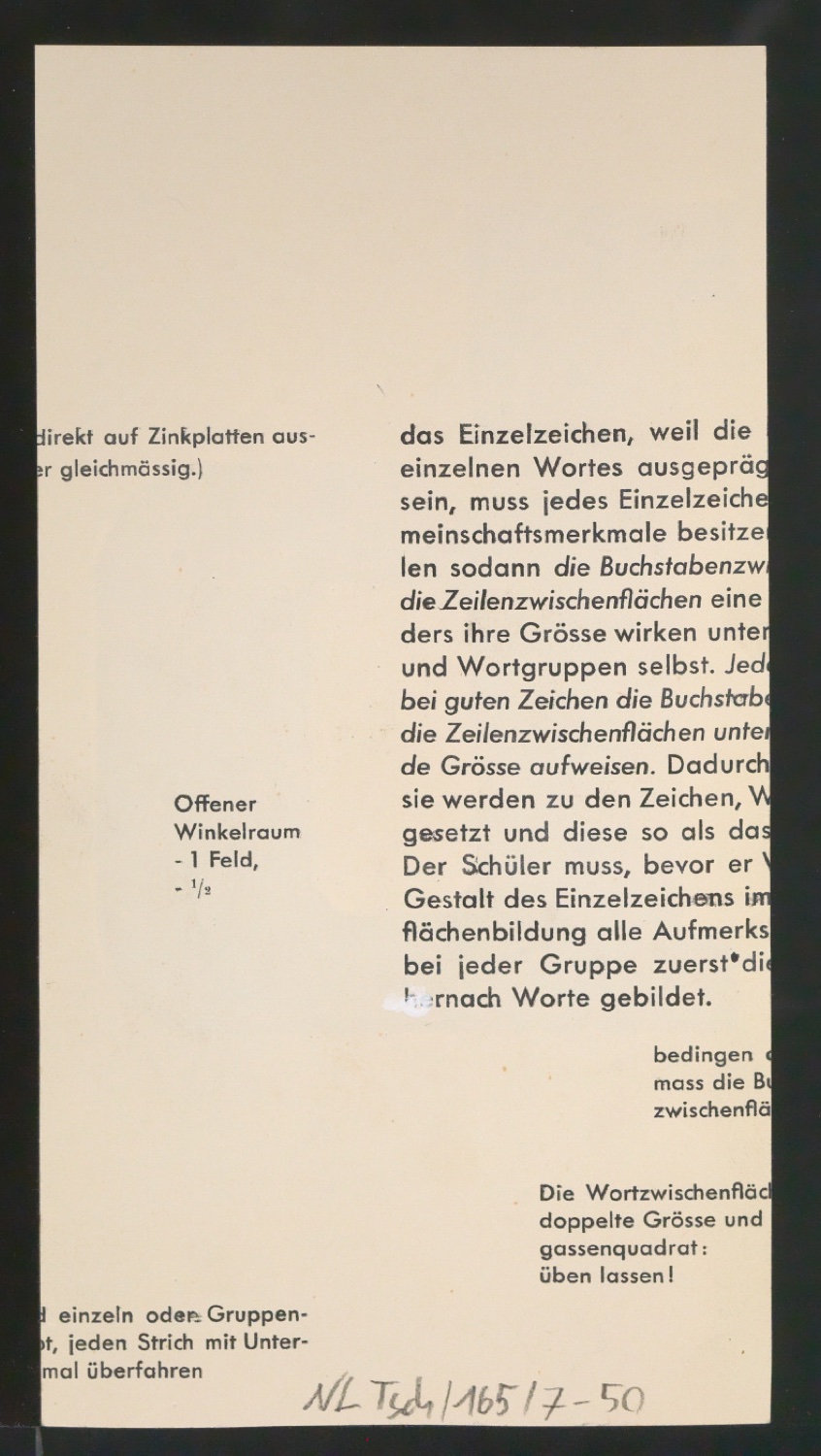 Entwurfszeichnungen Uhertype Fette Ramses — Blatt 102