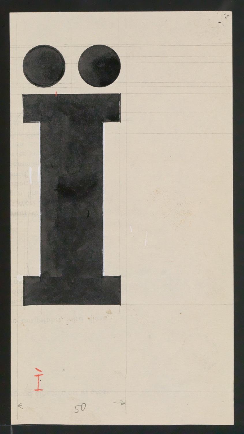 Entwurfszeichnungen Uhertype Fette Ramses — Blatt 103
