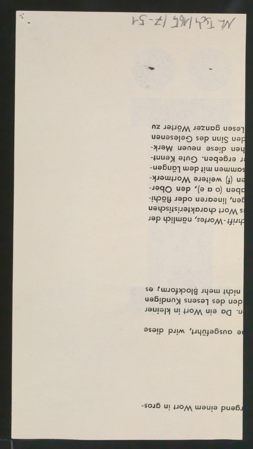 Entwurfszeichnungen Uhertype Fette Ramses — Blatt 104