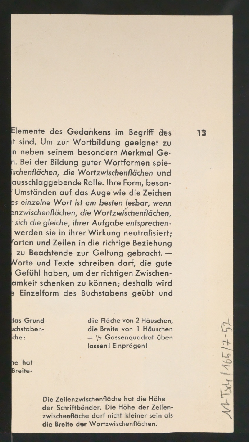 Entwurfszeichnungen Uhertype Fette Ramses — Blatt 106
