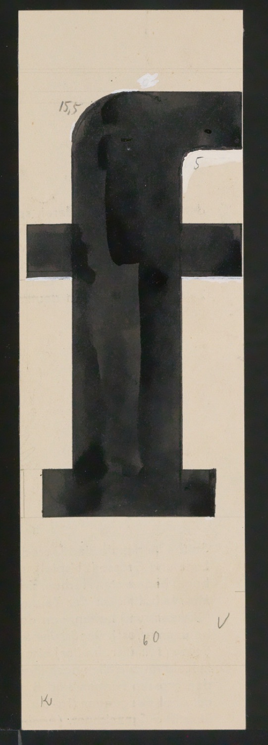 Entwurfszeichnungen Uhertype Fette Ramses — Blatt 107