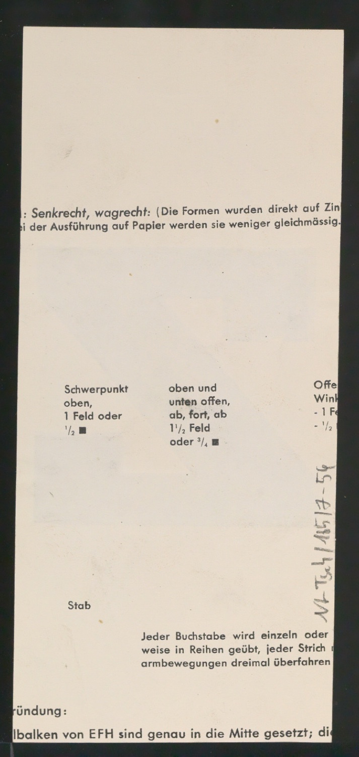 Entwurfszeichnungen Uhertype Fette Ramses — Blatt 110