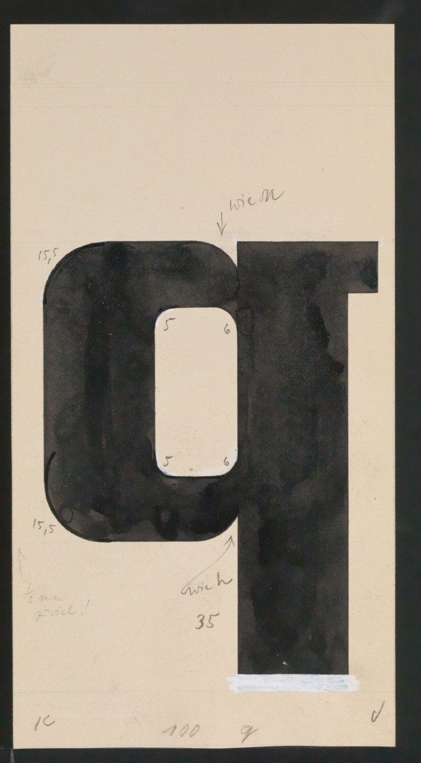 Entwurfszeichnungen Uhertype Fette Ramses — Blatt 111