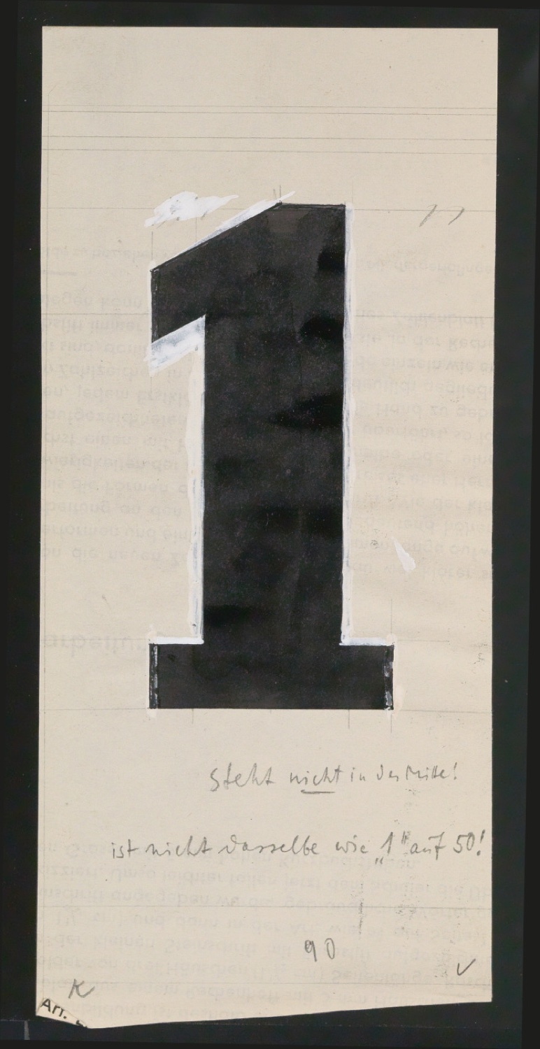Entwurfszeichnungen Uhertype Fette Ramses — Blatt 119