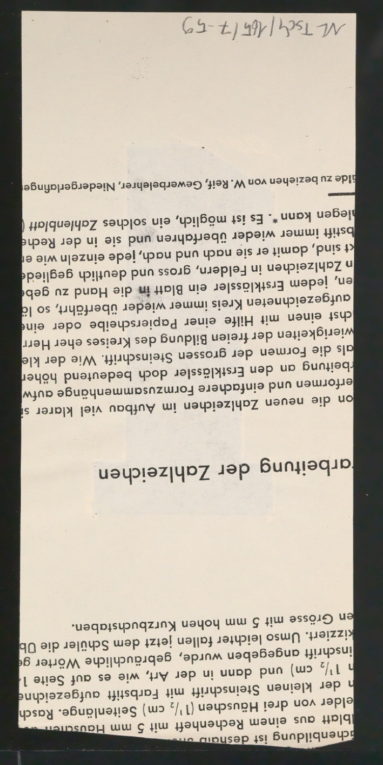 Entwurfszeichnungen Uhertype Fette Ramses — Blatt 120