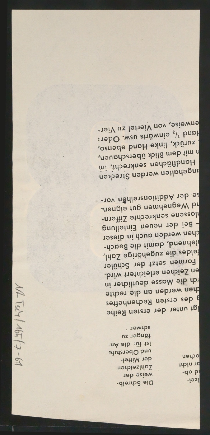 Entwurfszeichnungen Uhertype Fette Ramses — Blatt 124