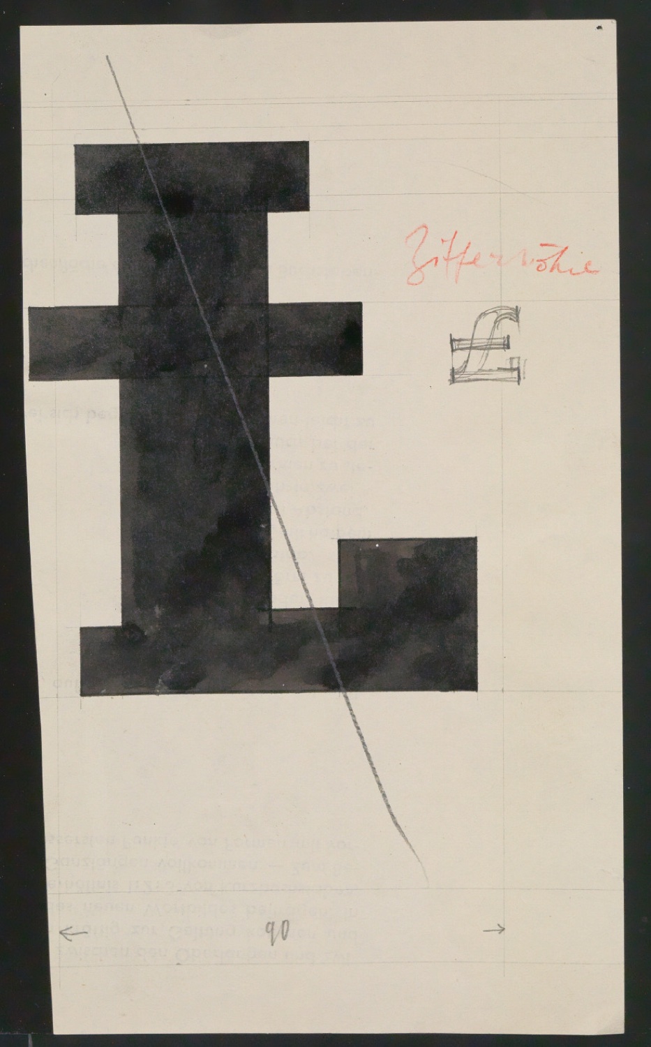 Entwurfszeichnungen Uhertype Fette Ramses — Blatt 125