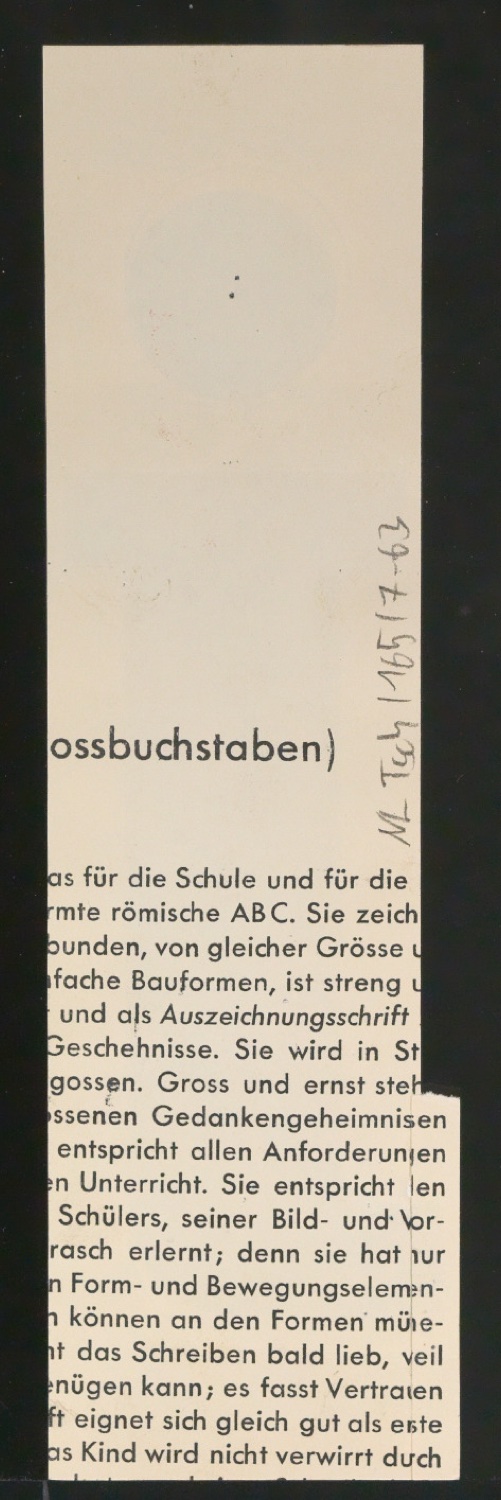 Entwurfszeichnungen Uhertype Fette Ramses — Blatt 128