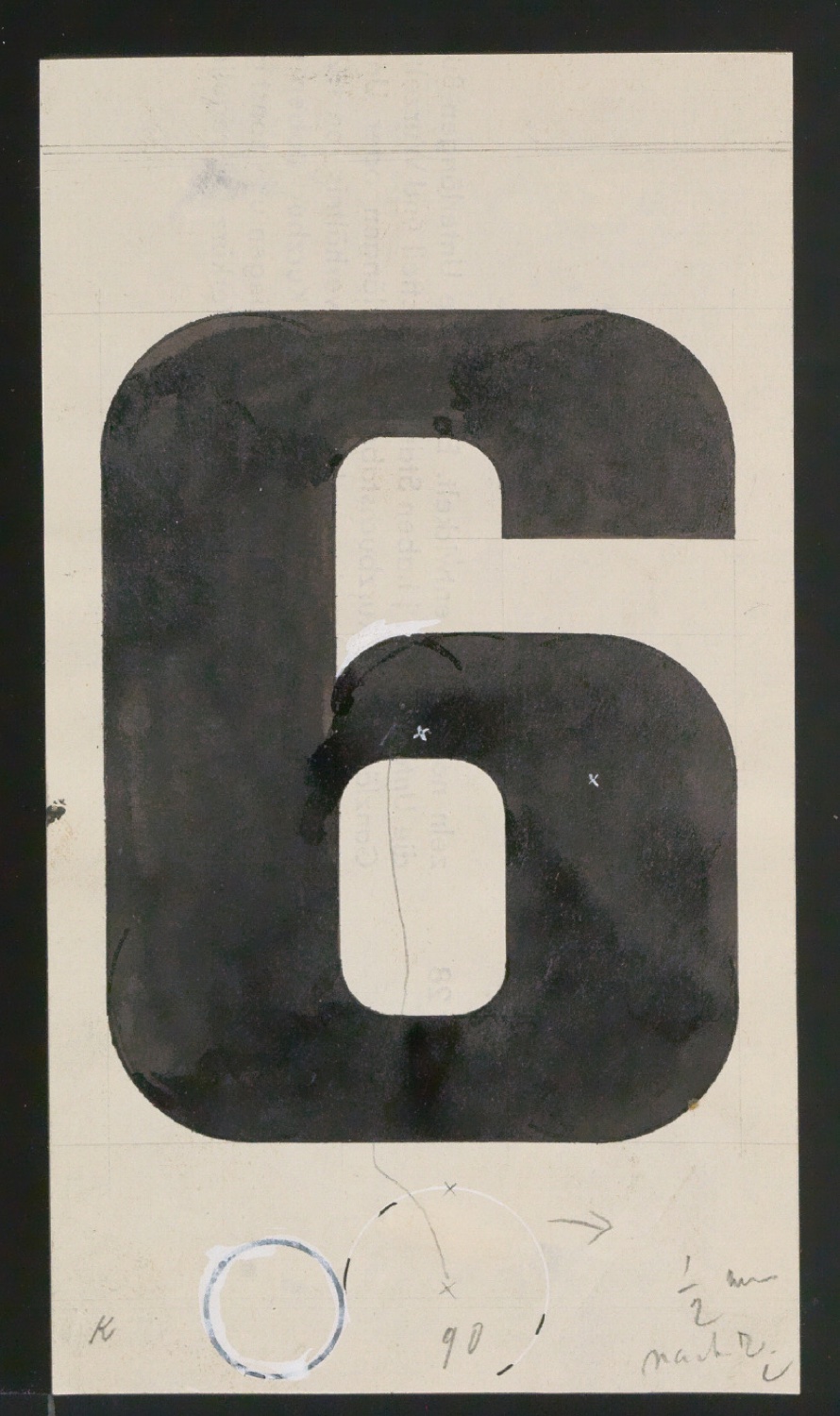 Entwurfszeichnungen Uhertype Fette Ramses — Blatt 131