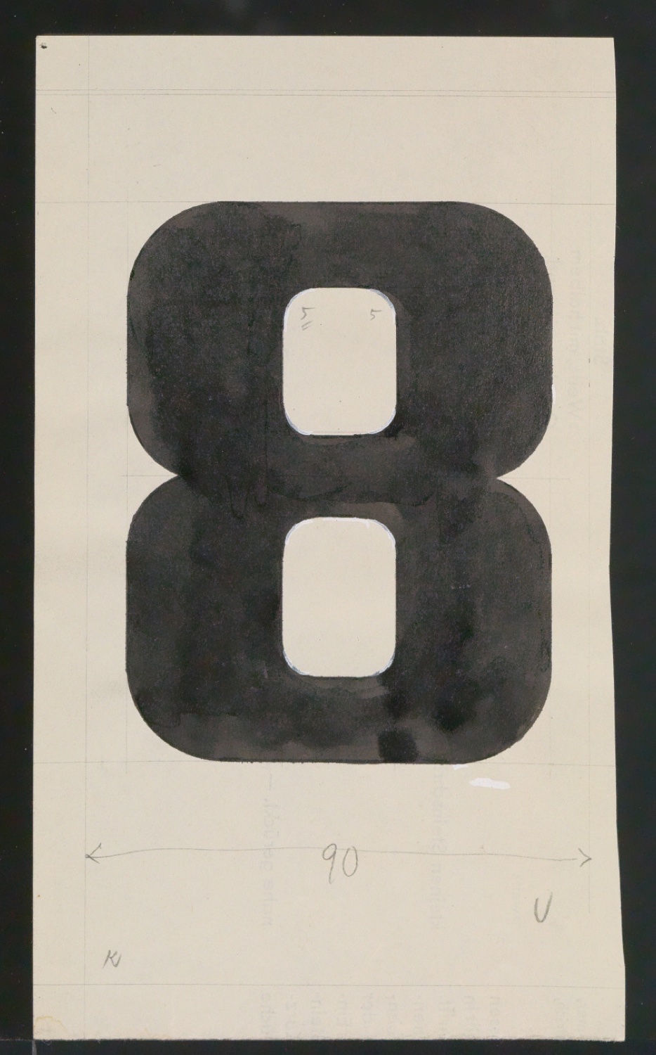 Entwurfszeichnungen Uhertype Fette Ramses — Blatt 135