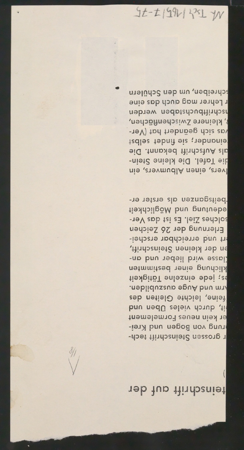 Entwurfszeichnungen Uhertype Fette Ramses — Blatt 152
