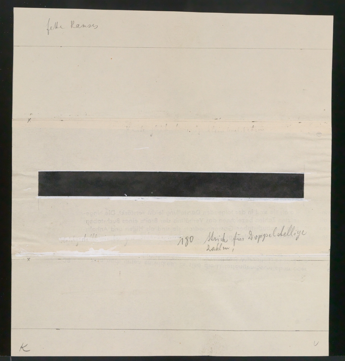 Entwurfszeichnungen Uhertype Fette Ramses — Blatt 155