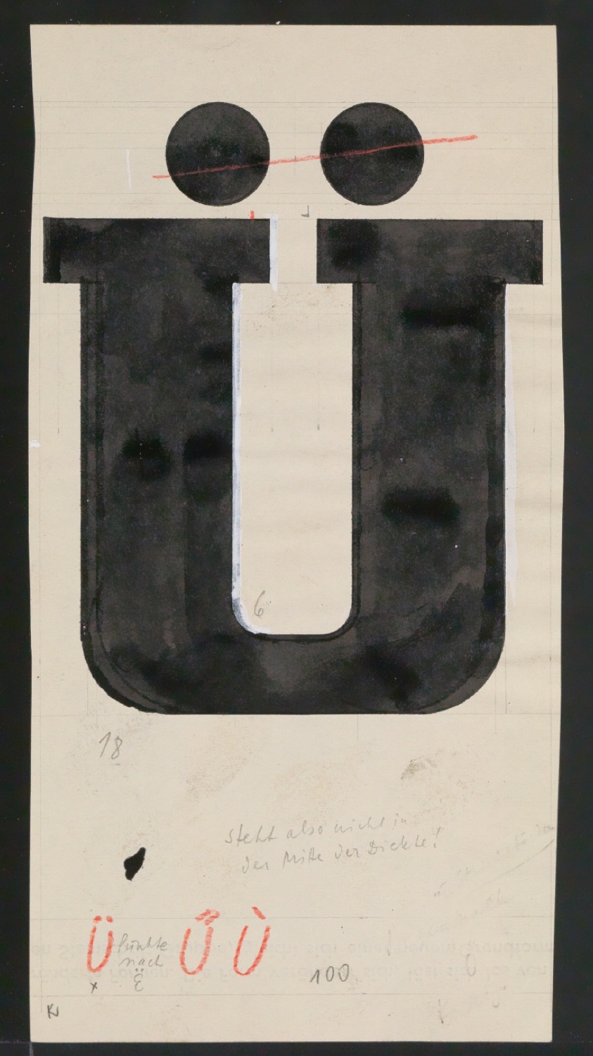Entwurfszeichnungen Uhertype Fette Ramses — Blatt 157