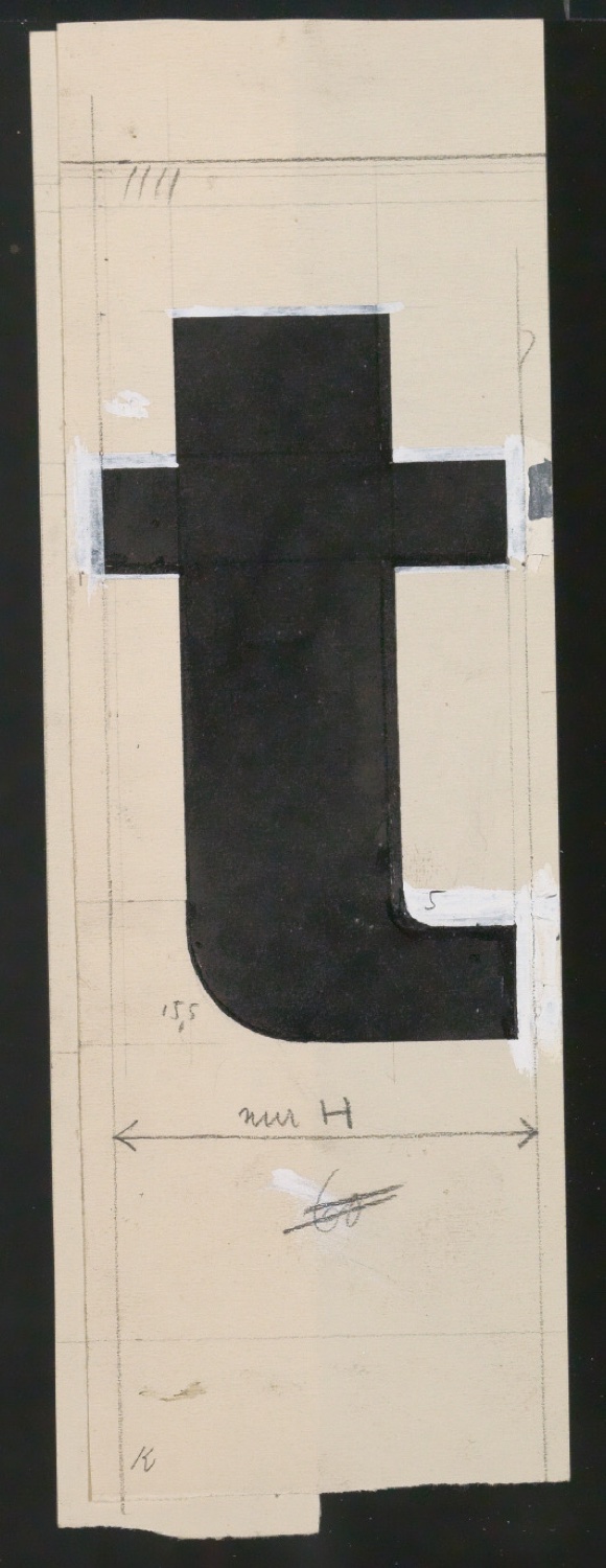 Entwurfszeichnungen Uhertype Fette Ramses — Blatt 163