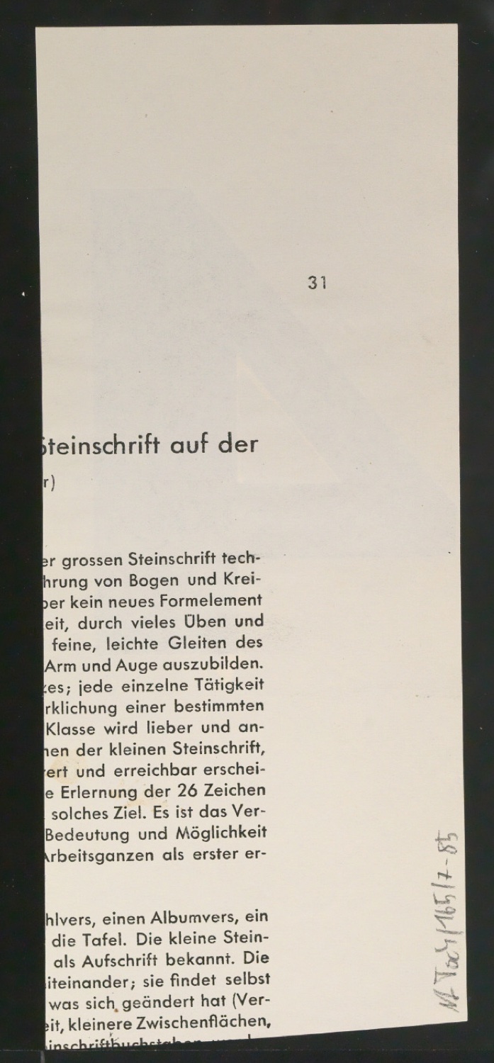 Entwurfszeichnungen Uhertype Fette Ramses — Blatt 172