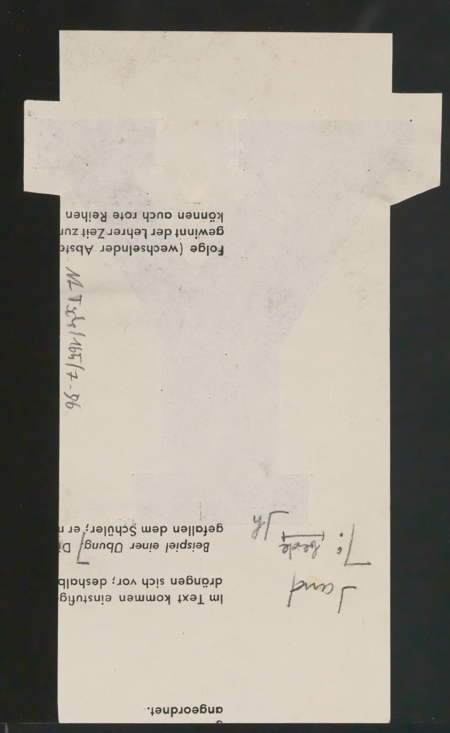 Entwurfszeichnungen Uhertype Fette Ramses — Blatt 174