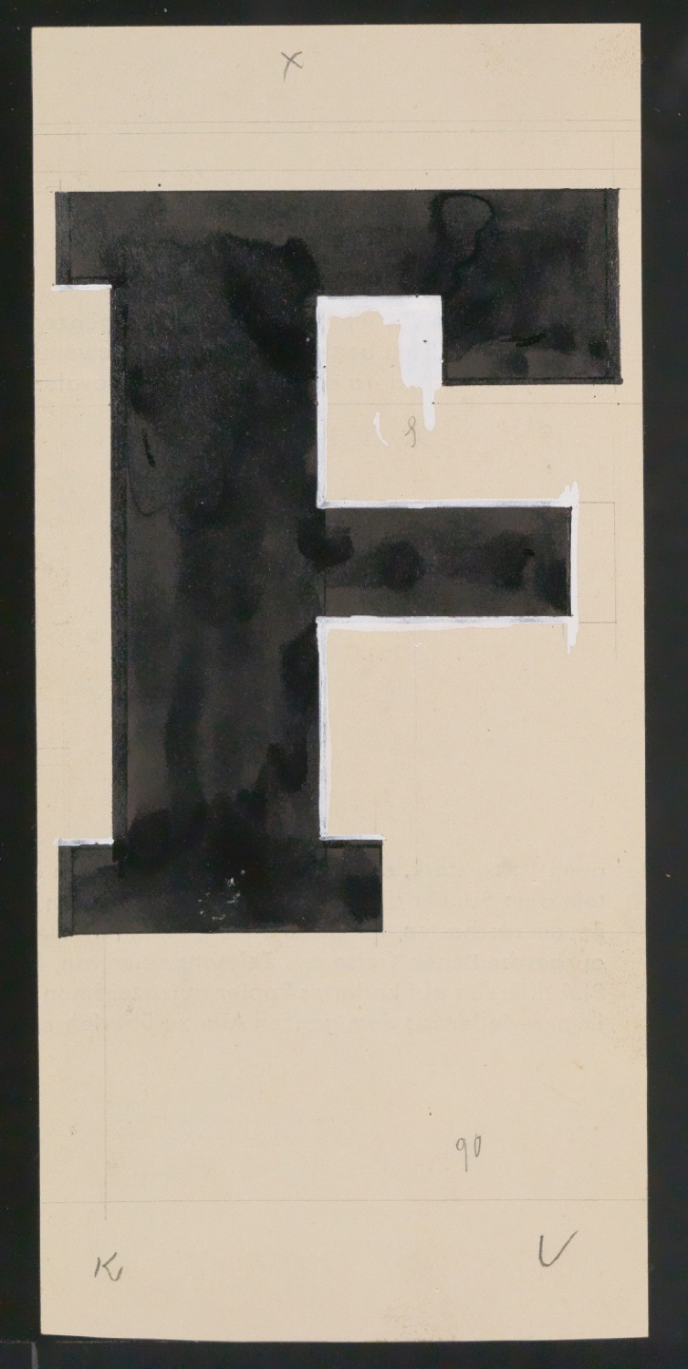 Entwurfszeichnungen Uhertype Fette Ramses — Blatt 177