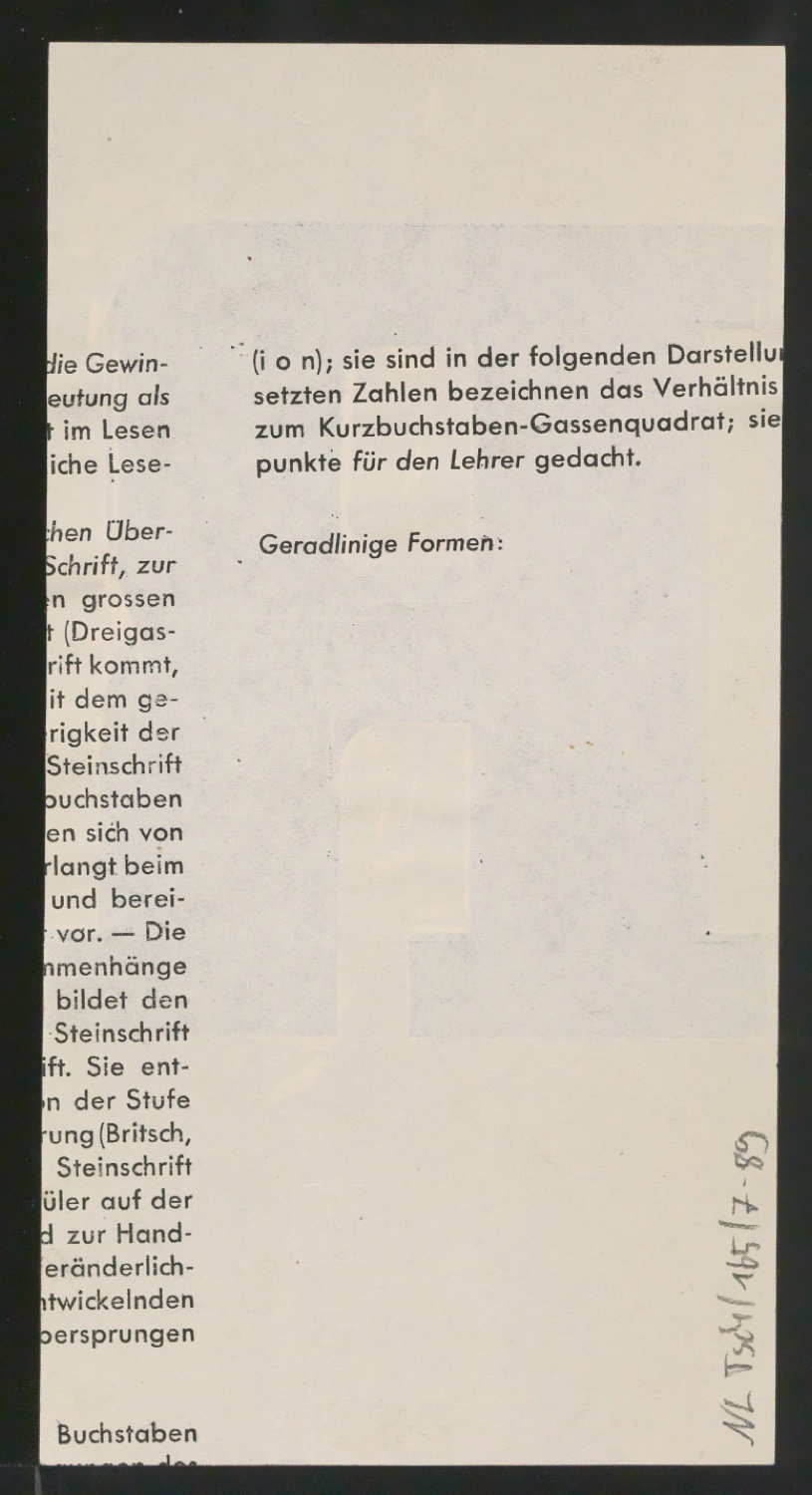 Entwurfszeichnungen Uhertype Fette Ramses — Blatt 180