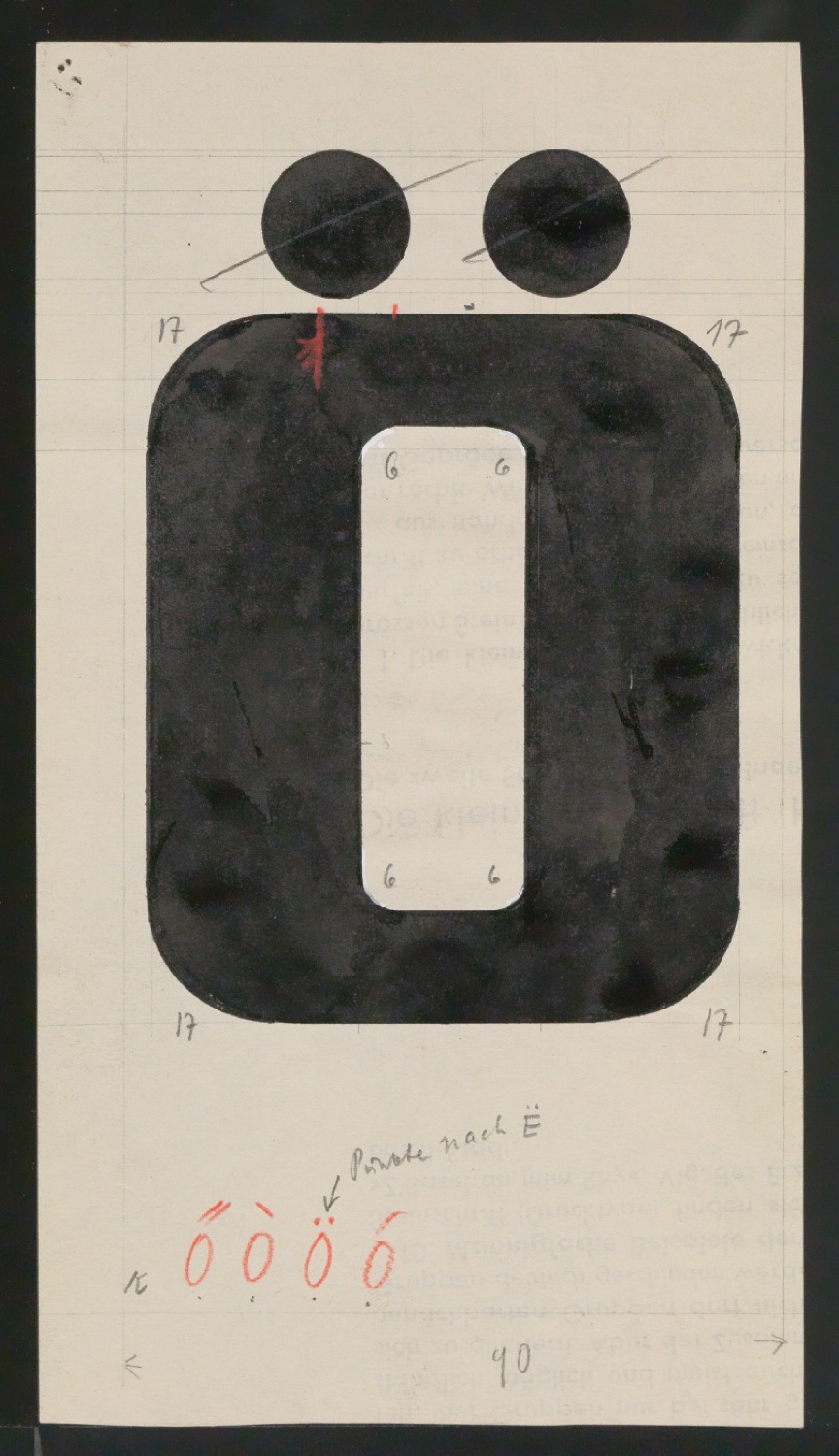 Entwurfszeichnungen Uhertype Fette Ramses — Blatt 181