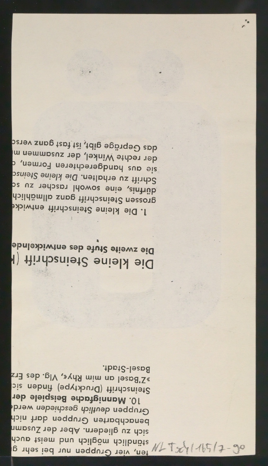 Entwurfszeichnungen Uhertype Fette Ramses — Blatt 182