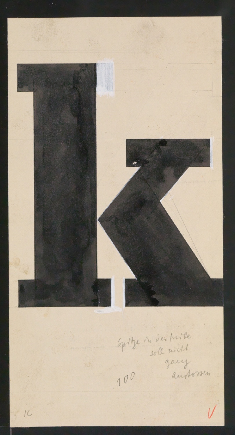 Entwurfszeichnungen Uhertype Fette Ramses — Blatt 187