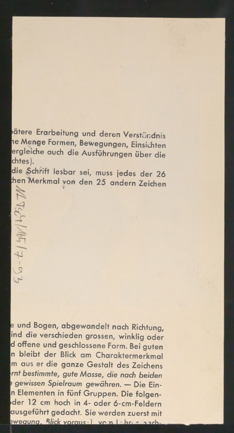 Entwurfszeichnungen Uhertype Fette Ramses — Blatt 188