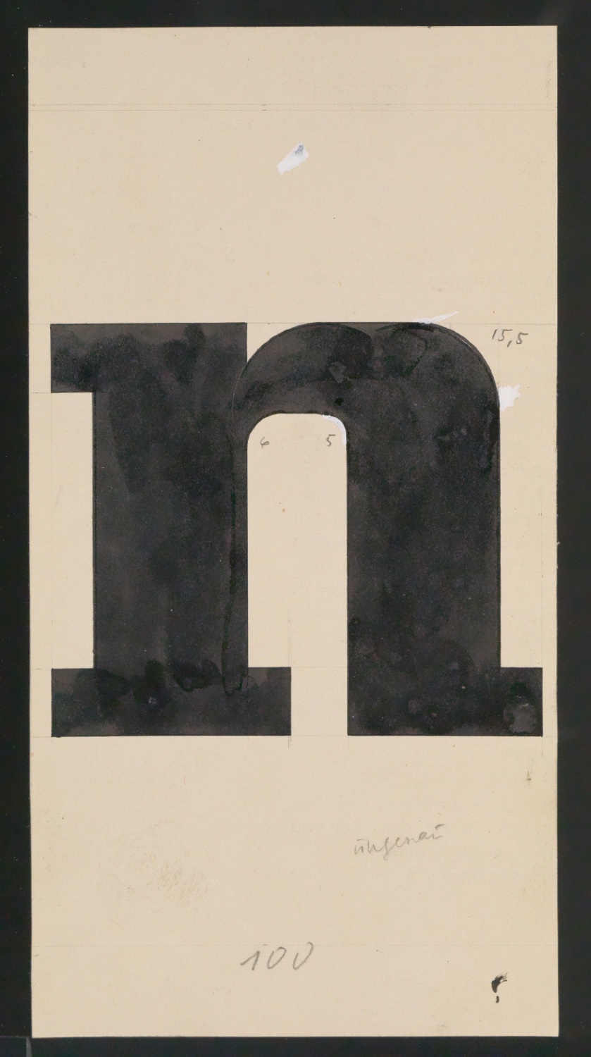 Entwurfszeichnungen Uhertype Fette Ramses — Blatt 191