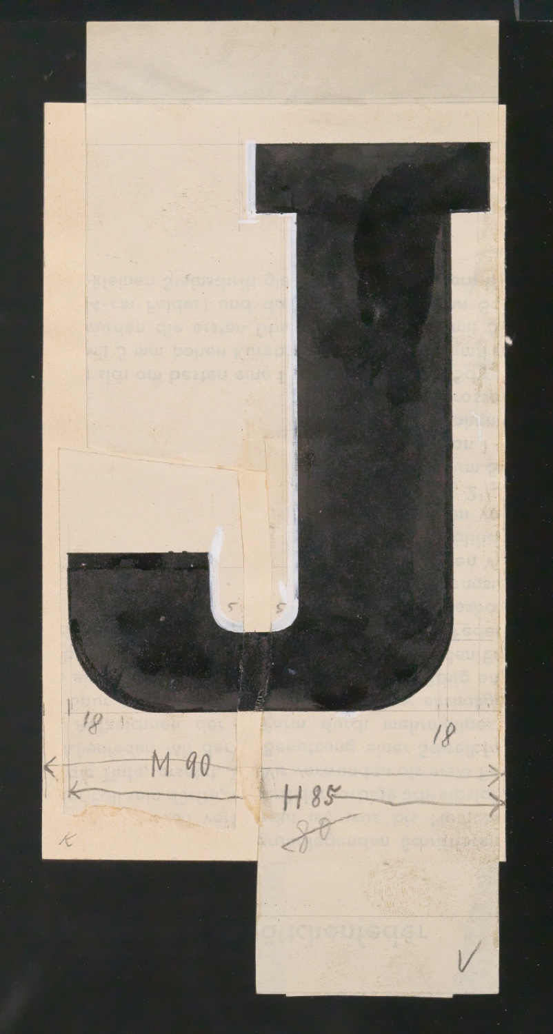 Entwurfszeichnungen Uhertype Fette Ramses — Blatt 195