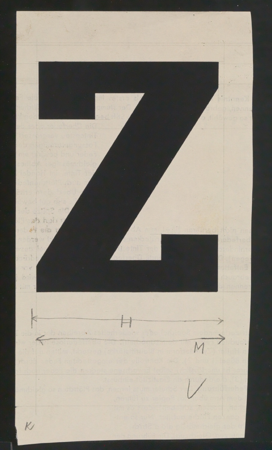 Entwurfszeichnungen Uhertype Fette Ramses — Blatt 199