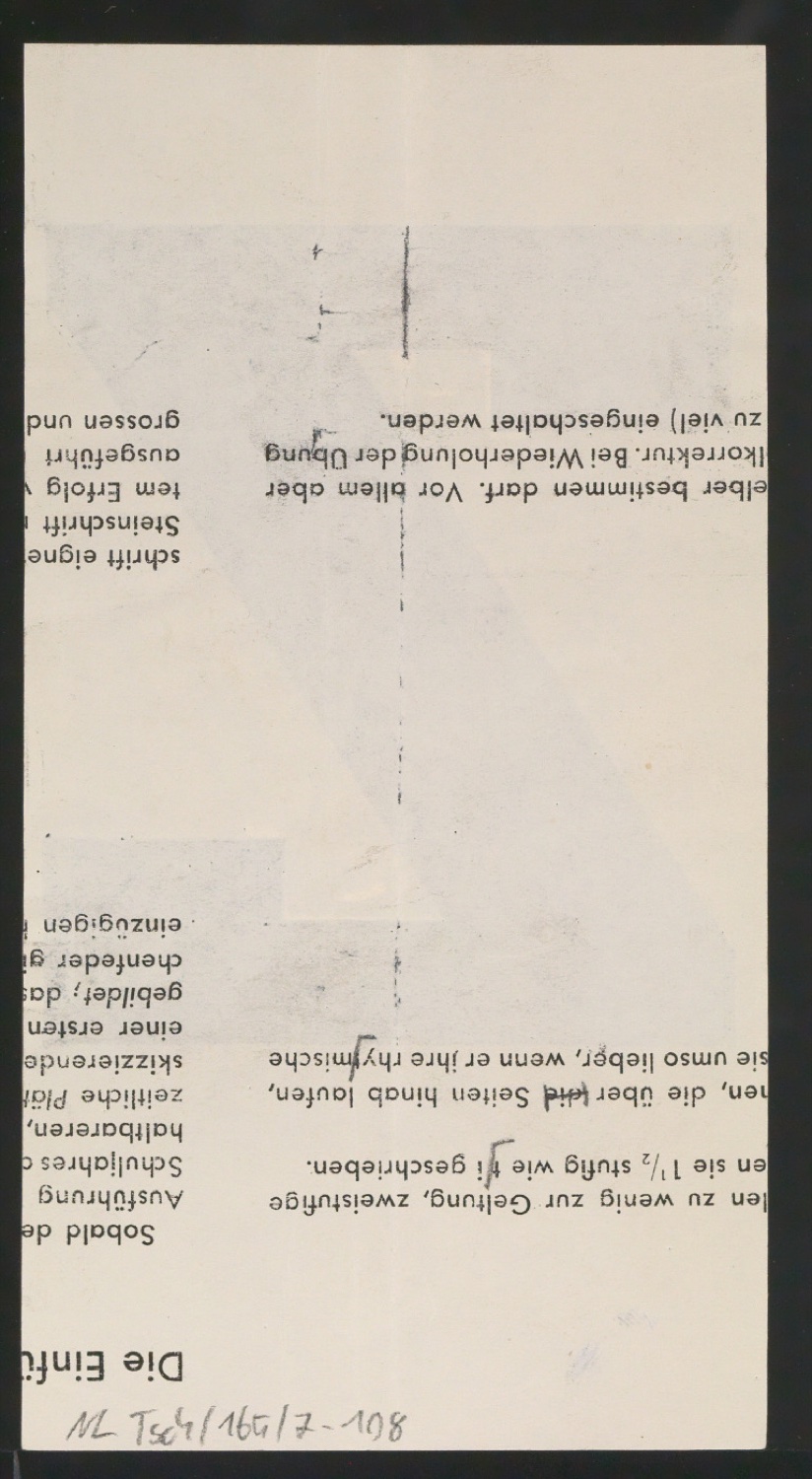 Entwurfszeichnungen Uhertype Fette Ramses — Blatt 208