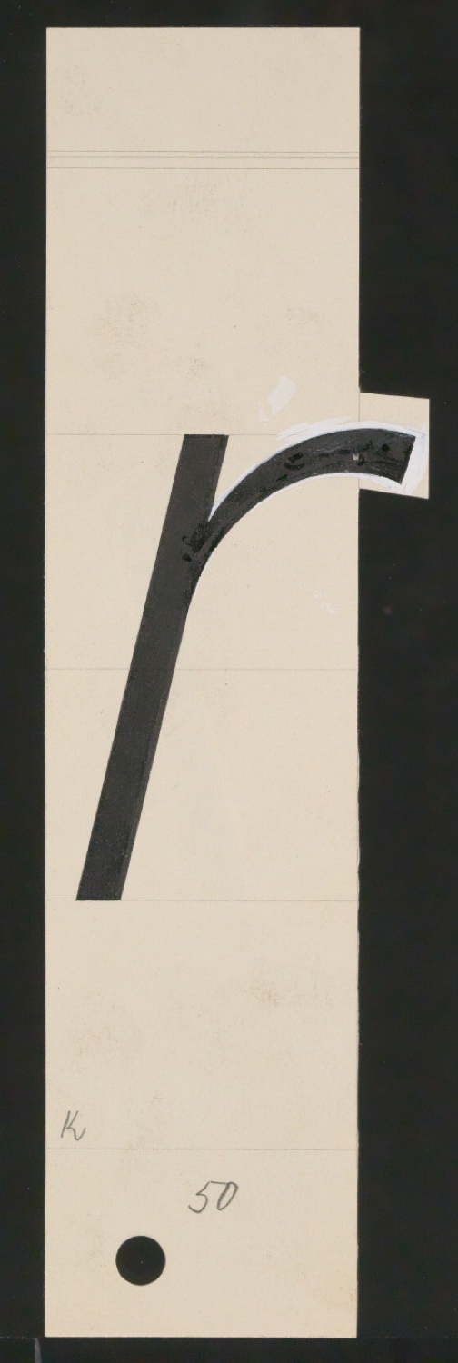 Entwurfszeichnungen Uhertype Magere Grotesk Kursiv — Blatt 13