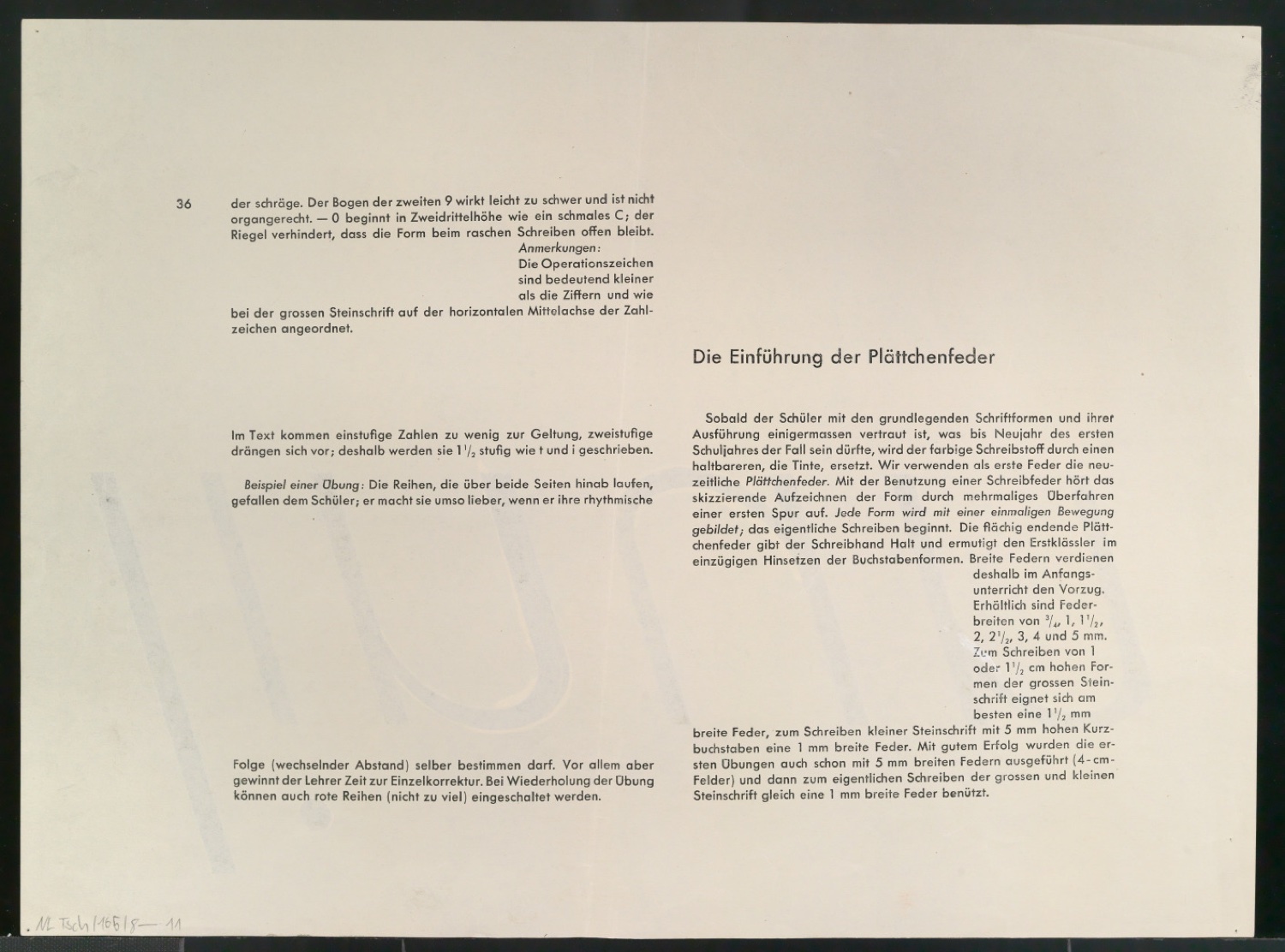 Entwurfszeichnungen Uhertype Magere Grotesk Kursiv — Blatt 26