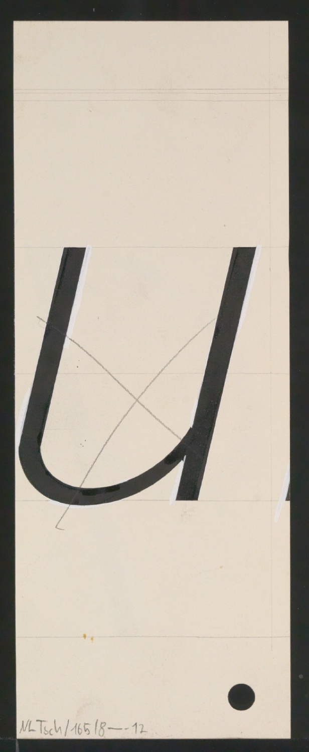 Entwurfszeichnungen Uhertype Magere Grotesk Kursiv — Blatt 28