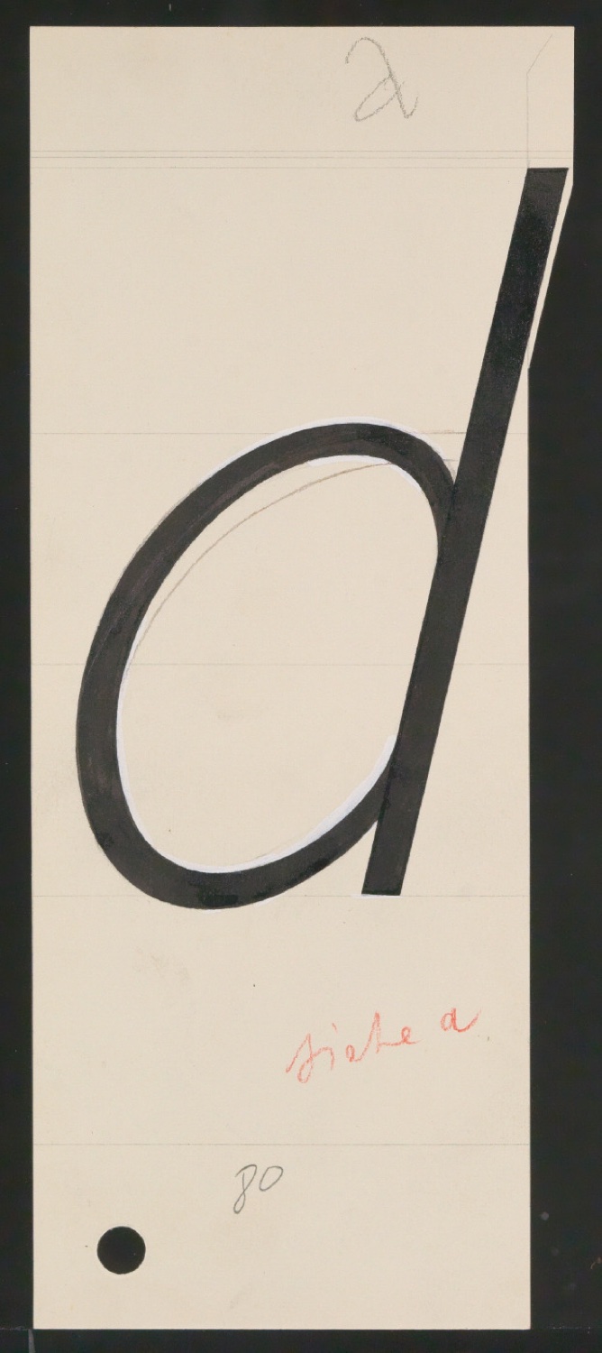 Entwurfszeichnungen Uhertype Magere Grotesk Kursiv — Blatt 31