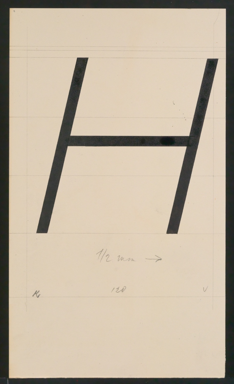 Entwurfszeichnungen Uhertype Magere Grotesk Kursiv — Blatt 33