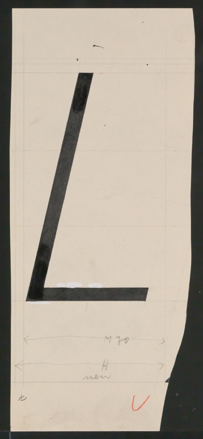 Entwurfszeichnungen Uhertype Magere Grotesk Kursiv — Blatt 35