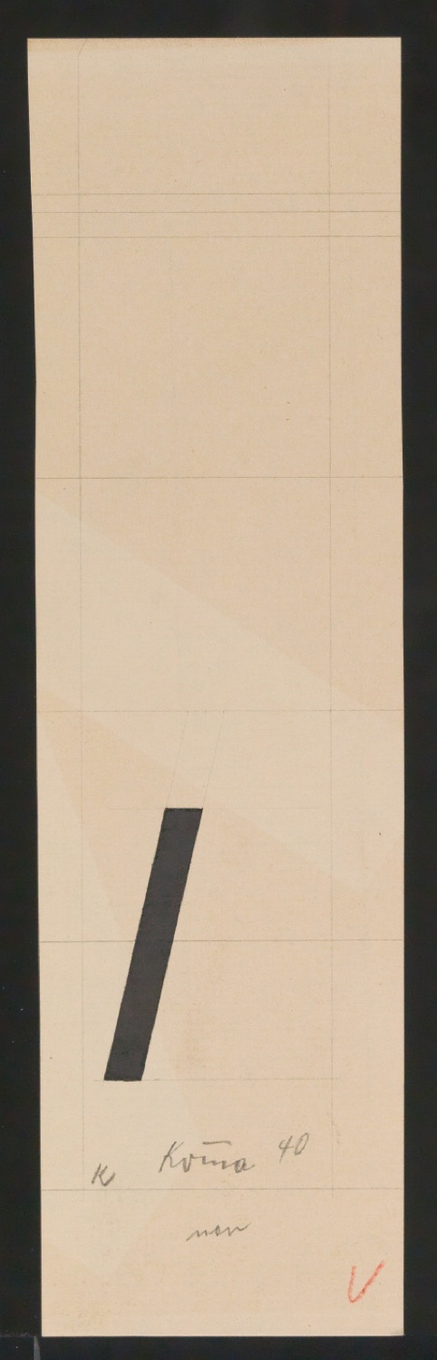 Entwurfszeichnungen Uhertype Magere Grotesk Kursiv — Blatt 53