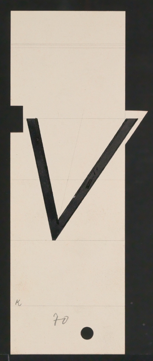 Entwurfszeichnungen Uhertype Magere Grotesk Kursiv — Blatt 71