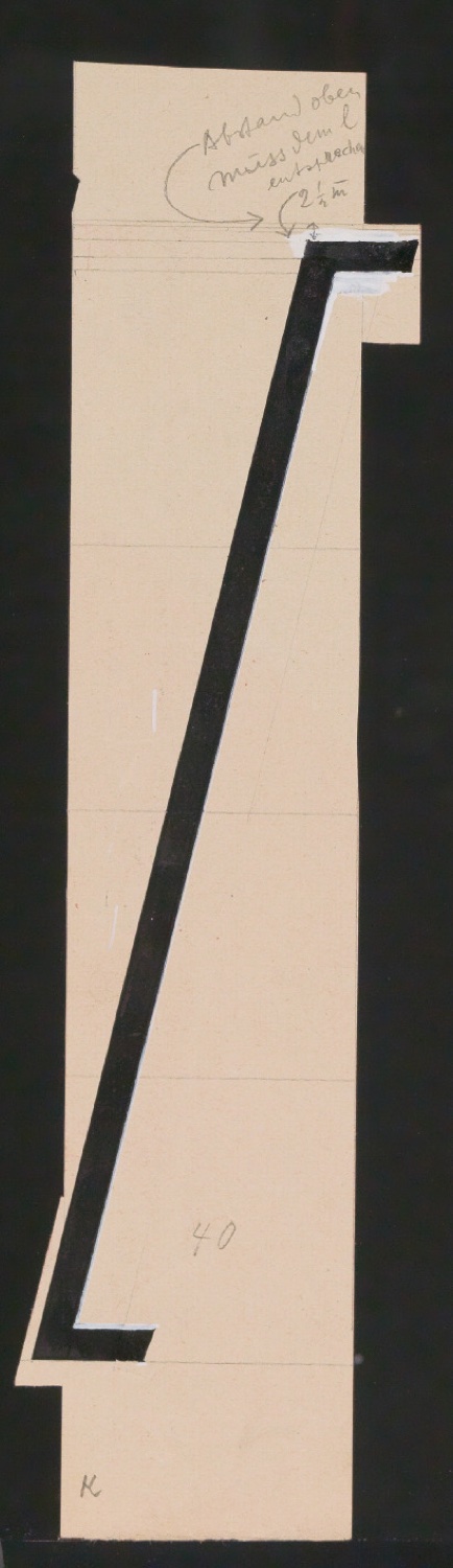 Entwurfszeichnungen Uhertype Magere Grotesk Kursiv — Blatt 79